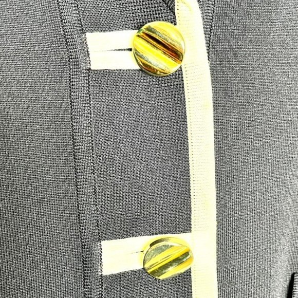 Exclusively Misook Knit Blazer Navy/Cream - LP - Picture 5 of 7